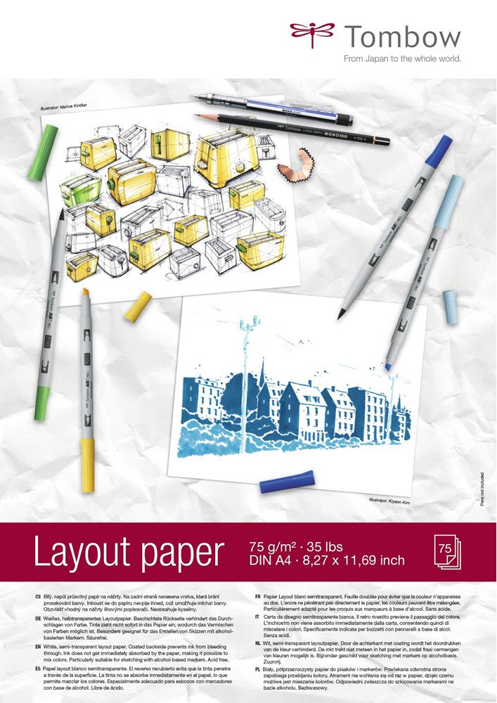 Layout blok Tombow A4 75g 75ark