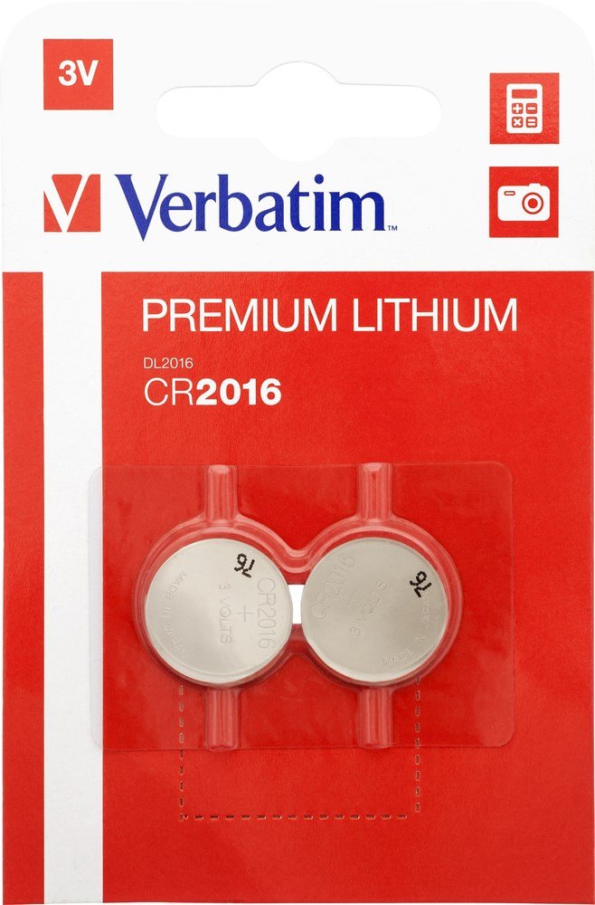 Lithium Battery Cr2016 3V 2 Pack