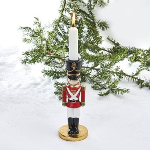 Lysestage, poly. soldat, til 20mm lys 21cm