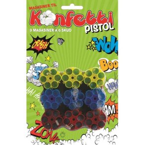 Magasiner til Konfettipistol 9 stk