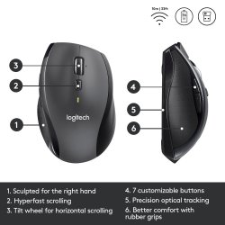Marathon M705 Wireless Mouse, Charcoal
