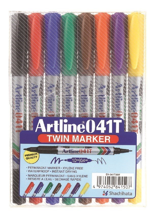 Marker Artline 041T 2-i-1 8/set