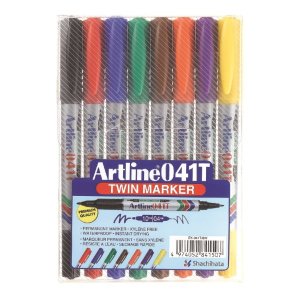 Marker Artline 041T 2-i-1 8/set