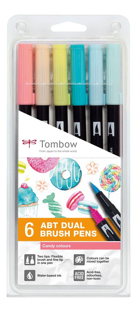Marker Tombow ABT Dual Brush 6P-4 Candy (6)