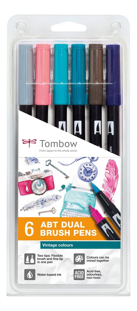 Marker Tombow ABT Dual Brush 6P-5 Vintage (6)