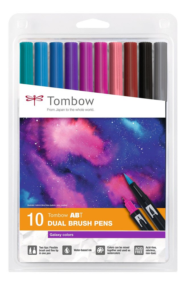 Marker Tombow ABT Dual Brush Galaxy Colours (10)