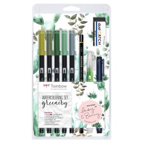Marker Tombow ABT Dual Brush st Greenery (9)