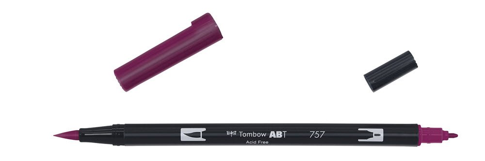 Marker Tombow Dual Brush 757 portvinsrd