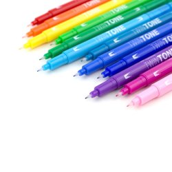 Marker Tombow TwinTone Rainbow 0,3/0,8 (12)