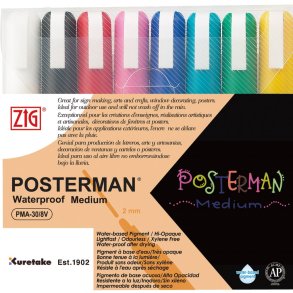 Marker ZIG Posterman Medium 2mm 8/st
