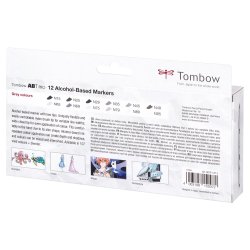 Marker alc ABT PRO Dual Brush 12P-3 grey colours