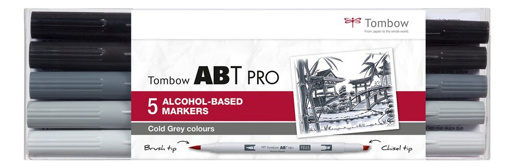 Marker alc ABT PRO Dual Brush 5P-4 cold grey col
