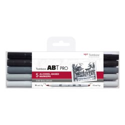 Marker alc ABT PRO Dual Brush 5P-4 cold grey col