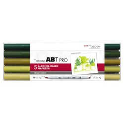 Marker alcohol ABT PRO Dual Brush 5P-5 Green  (5)