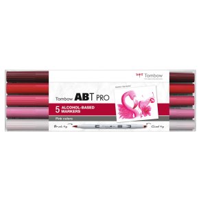 Marker alcohol ABT PRO Dual Brush 5P-5 Pink  (5)