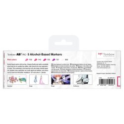 Marker alcohol ABT PRO Dual Brush 5P-5 Pink  (5)