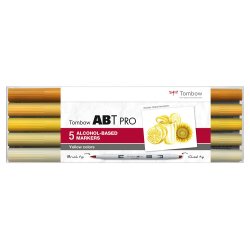 Marker alcohol ABT PRO Dual Brush 5P-5 Yellow  (5)