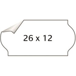 Meto etiket aftag 26x12 hvid (36rl/1500)