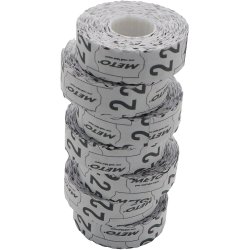 Meto etiket perm 26x16 hvid (6rl/1200)
