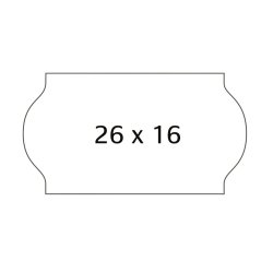 Meto etiket perm 26x16 hvid (6rl/1200)