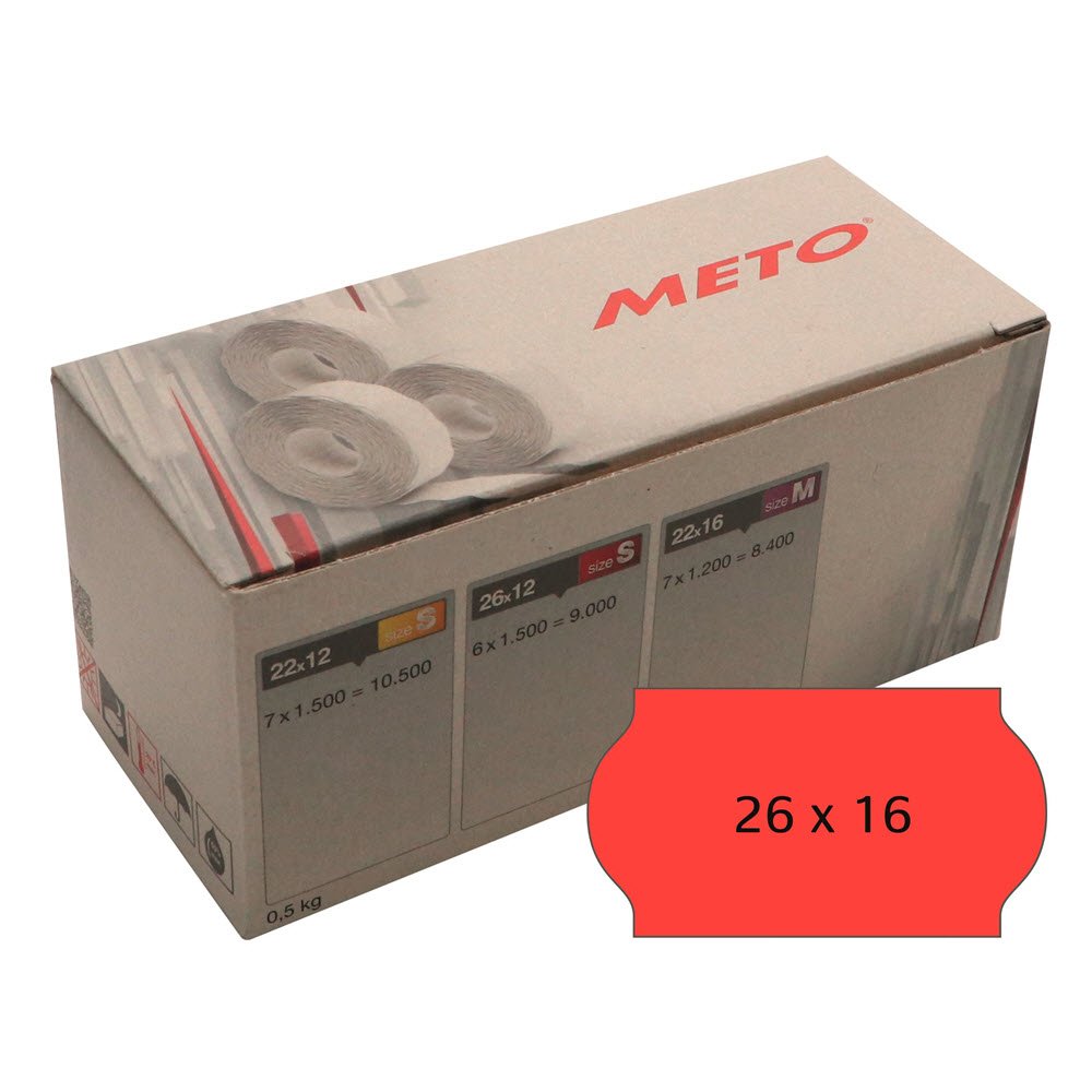 Meto etiket perm 26x16 rd (6rl/1200)