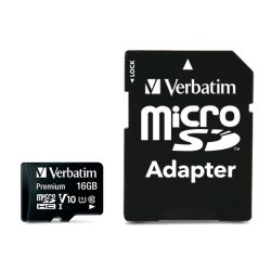 Micro SDHC Card 16GB Class 10 w/adaptor