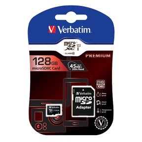 Micro SDXC Card 128GB Class 10 with adaptor