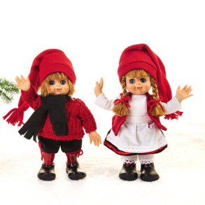 Nisse dukke pige/dreng i ske 25cm