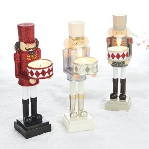 Nddeknkker med fyrfadsstage, poly. 22cm