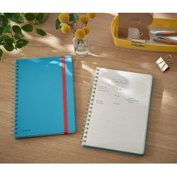 Notesblok Cosy spiral L linj 80 ark 100g bl