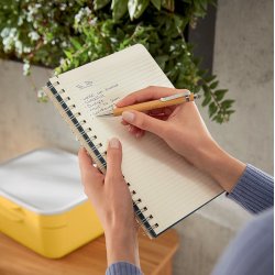 Notesblok Cosy spiral L linj 80 ark 100g gr