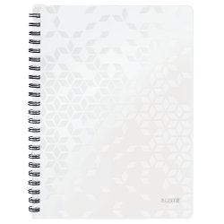 Notesblok WOW PP A4 m/hul lin.80ark hvid