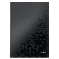 Notesbog WOW u/H A4 lin 80 ark 90g sort