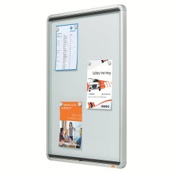 Opslagsskab glas indendrs 8xA4 hvid