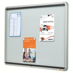 Opslagsskab glas indendrs 9xA4 hvid