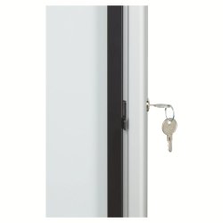 Opslagsskab glas indendrs 9xA4 hvid