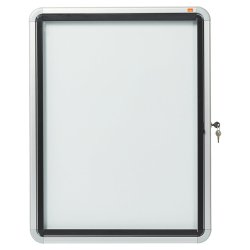 Opslagsskab glas udendrs 4xA4 hvid