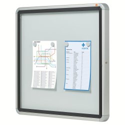 Opslagsskab glas udendrs 6xA4 hvid