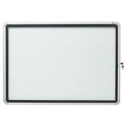 Opslagsskab glas udendrs 8xA4 hvid