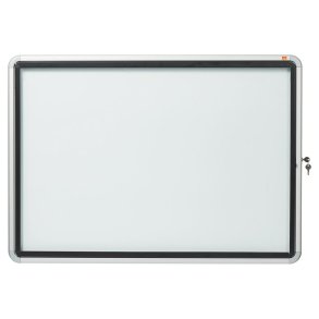 Opslagsskab glas udendrs 8xA4 hvid