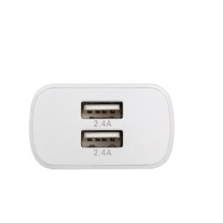 PNY Dual Wall Charger, White