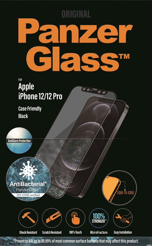 PanzerGlass iPhone 12/12 Pro Anti-Glare (AB) Black