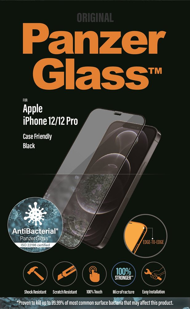 PanzerGlass iPhone 12/12 Pro (CF), Black (AB)