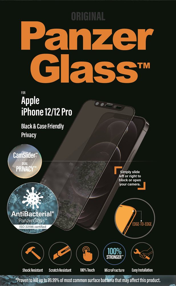 PanzerGlass iPhone 12/12 Pro CamSlider Privacy Bl