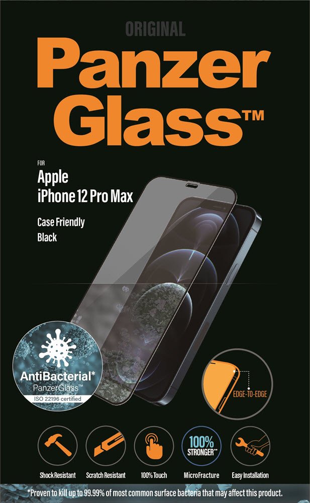 PanzerGlass iPhone 12 Pro Max (CF), Black (AB)