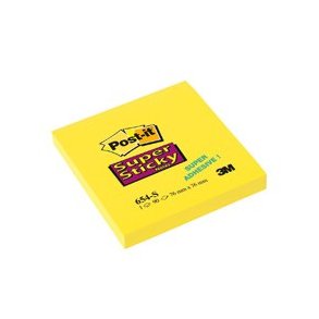 Post-it SuperSticky 654 76x76 Gul 1stk