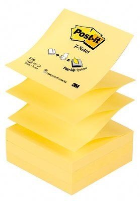 Post-it Z-Notes 76x76 gul 12 stk