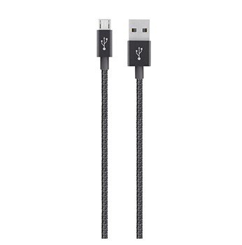 Premium micro-USB cabel, Metallic black