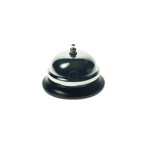 Receptionsklokke sort/slv