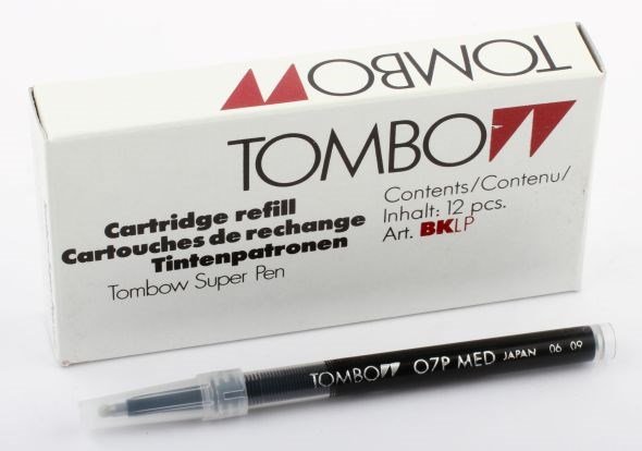 Rollerpen patron Tombow  1.0 mm sort 1 stk